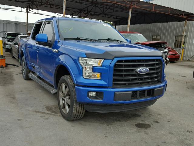 1FTEW1CPXFKE98174 - 2015 FORD F150 SUPER BLUE photo 1