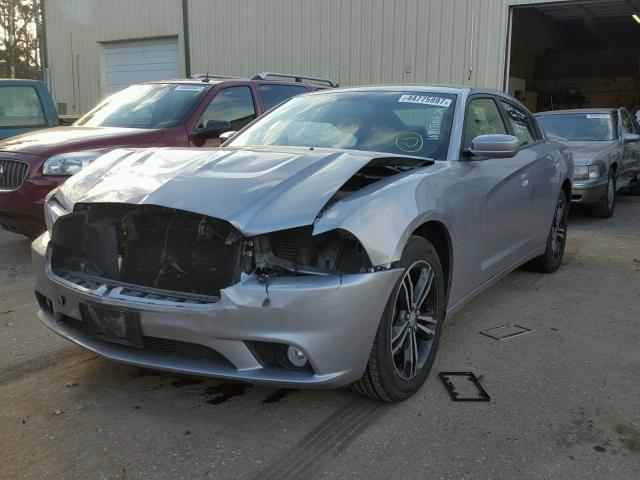 2C3CDXJG7EH335057 - 2014 DODGE CHARGER SILVER photo 2