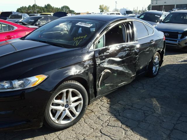 3FA6P0H71GR352074 - 2016 FORD FUSION SE BLACK photo 9