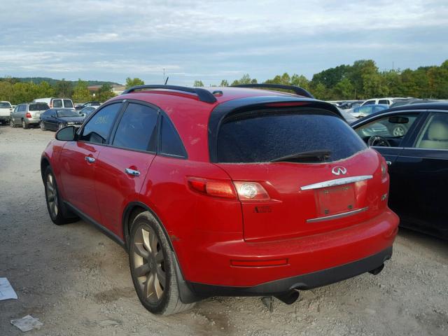 JNRBS08W13X001567 - 2003 INFINITI FX45 RED photo 3