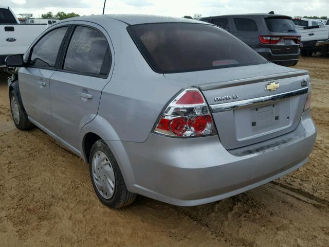 KL1TD56E79B662555 - 2009 CHEVROLET AVEO LS GRAY photo 3