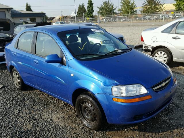 KL1TD52645B320389 - 2005 CHEVROLET AVEO BASE Կապույտ լուսանկար 1