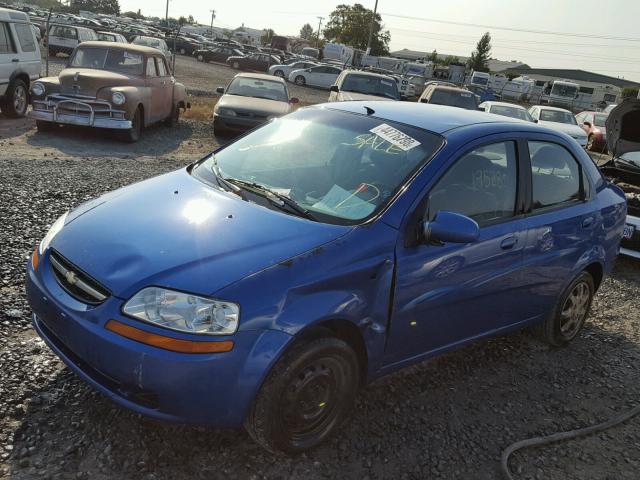 KL1TD52645B320389 - 2005 CHEVROLET AVEO BASE Կապույտ լուսանկար 2