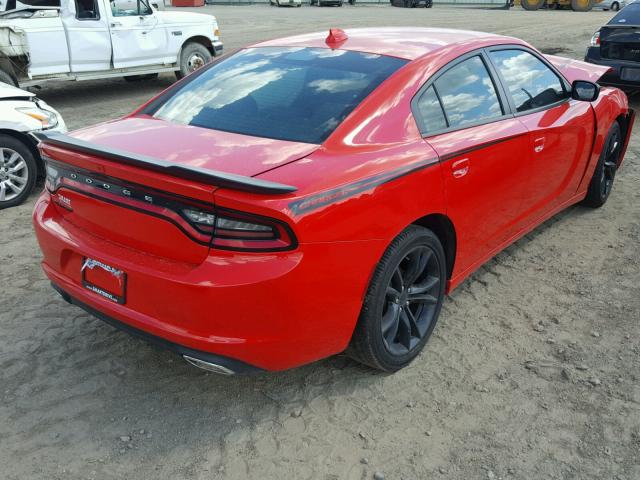 2C3CDXHG0GH165181 - 2016 DODGE CHARGER SX RED photo 4