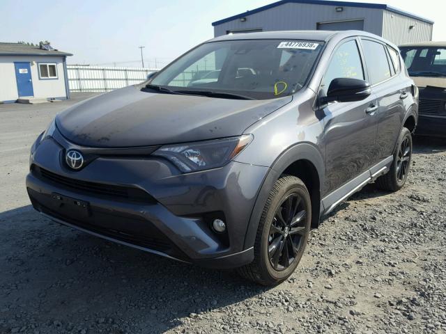 2T3RFREV2JW747367 - 2018 TOYOTA RAV4 ADVEN GRAY photo 2