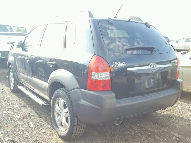 KM8JN12D08U916821 - 2008 HYUNDAI TUCSON SE BLACK photo 3