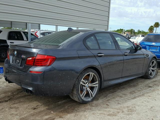 WBSFV9C54DC773221 - 2013 BMW M5 GRAY photo 4