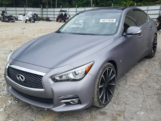 JN1BV7AP3FM341976 - 2015 INFINITI Q50 BASE GRAY photo 2