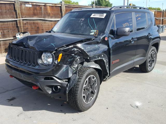 ZACCJBCB3HPF93376 - 2017 JEEP RENEGADE T BLACK photo 2