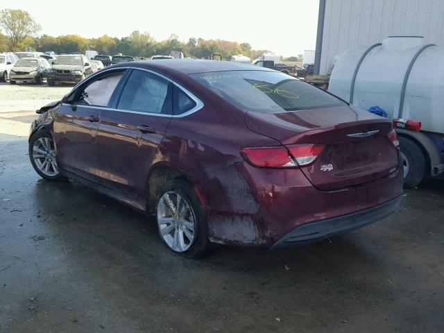 1C3CCCFB2HN500968 - 2017 CHRYSLER 200 LX BURGUNDY photo 3