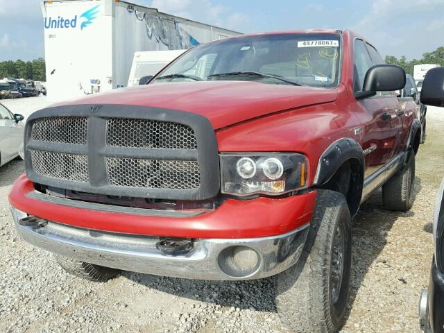 3D7KU28DX4G185407 - 2004 DODGE RAM 2500 S RED photo 2