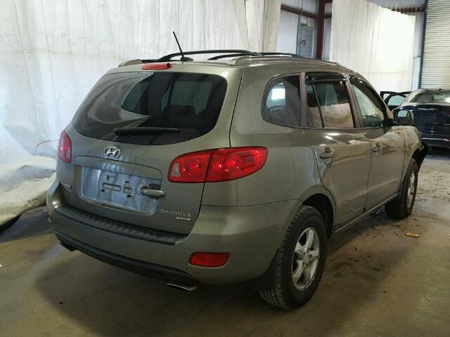 5NMSG73D27H124261 - 2007 HYUNDAI SANTA FE G GRAY photo 4