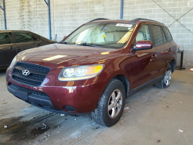 5NMSG13D18H208621 - 2008 HYUNDAI SANTA FE G BURGUNDY photo 2