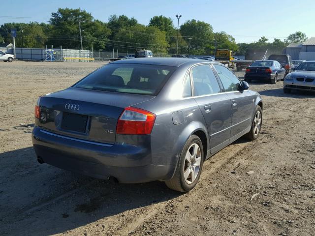 WAUJT68E13A359805 - 2003 AUDI A4 3.0 GRAY photo 4