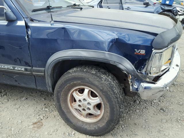 1B7GG23Y1RS575636 - 1994 DODGE DAKOTA BLUE photo 9