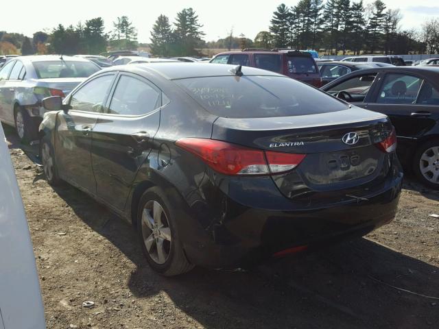 5NPDH4AE7DH323885 - 2013 HYUNDAI ELANTRA GL BLACK photo 3