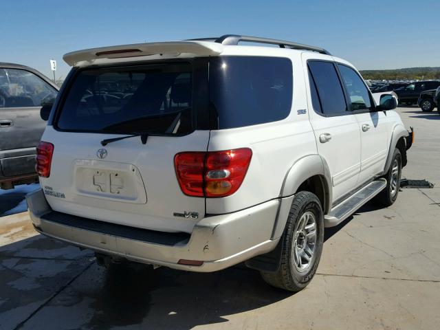 5TDZT34A33S190056 - 2003 TOYOTA SEQUOIA WHITE photo 4