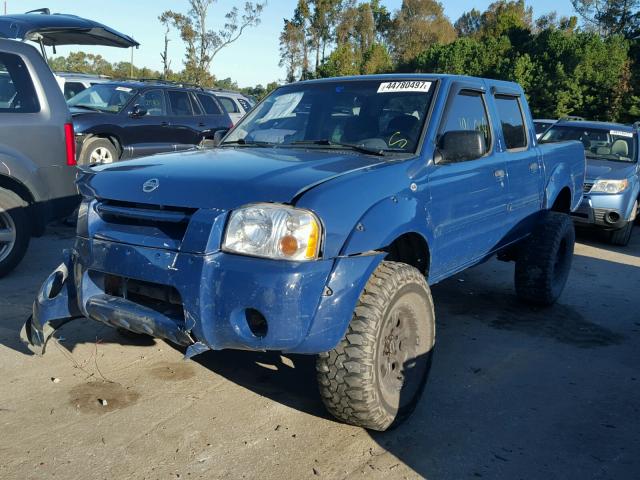 1N6ED27Y42C301418 - 2002 NISSAN FRONTIER BLUE photo 2