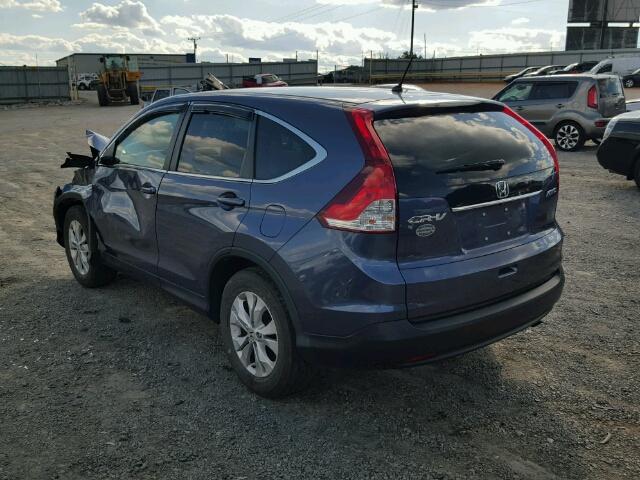 2HKRM4H59DH693548 - 2013 HONDA CR-V EX BLUE photo 3