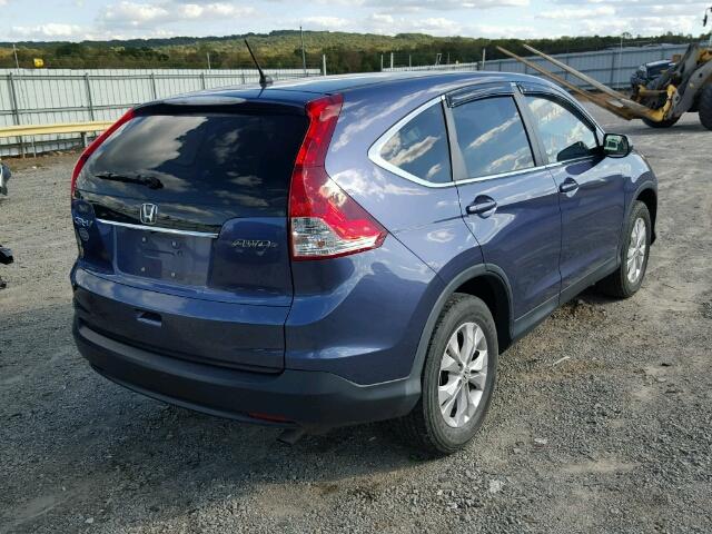 2HKRM4H59DH693548 - 2013 HONDA CR-V EX BLUE photo 4