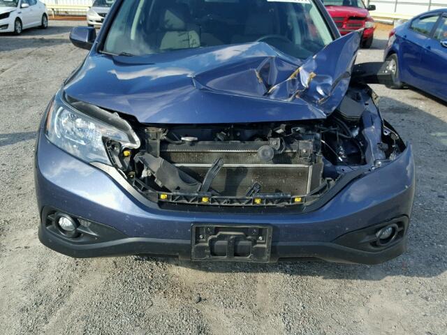 2HKRM4H59DH693548 - 2013 HONDA CR-V EX BLUE photo 9