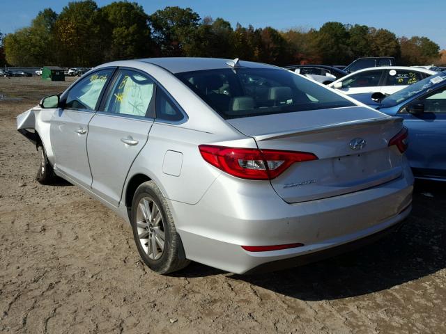 5NPE24AF9FH160223 - 2015 HYUNDAI SONATA SE SILVER photo 3