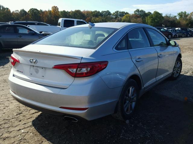 5NPE24AF9FH160223 - 2015 HYUNDAI SONATA SE SILVER photo 4