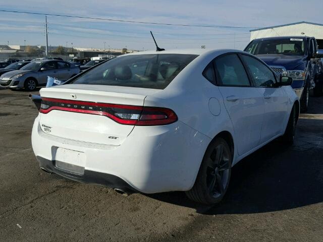 1C3CDFEB0FD166250 - 2015 DODGE DART GT WHITE photo 4