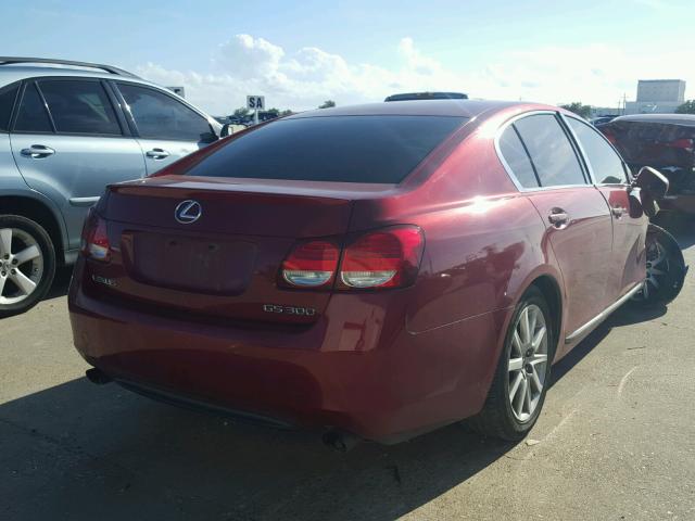 JTHBH96S765031397 - 2006 LEXUS GS GENERAT RED photo 4