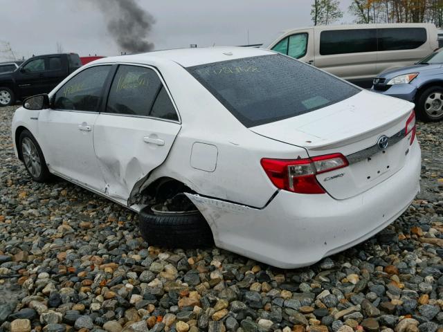 4T1BD1FK0CU027302 - 2012 TOYOTA CAMRY HYBR WHITE photo 3