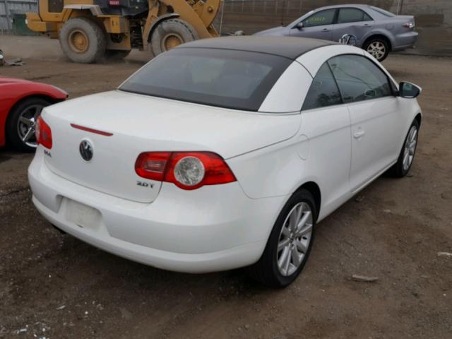 WVWBA71F39V020504 - 2009 VOLKSWAGEN EOS TURBO WHITE photo 4