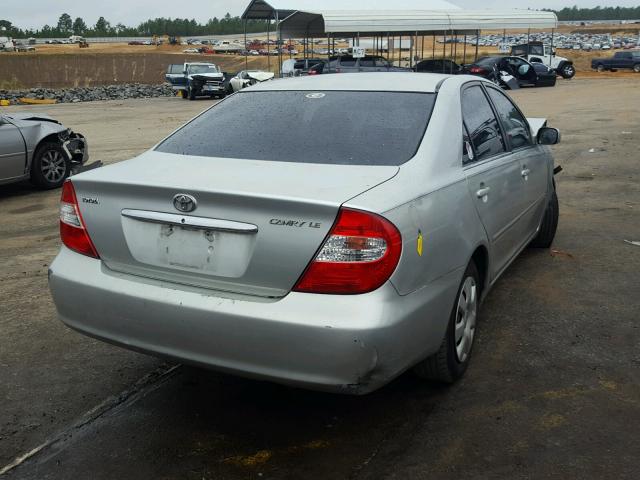 4T1BE32K02U530390 - 2002 TOYOTA CAMRY LE SILVER photo 4