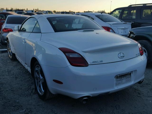 JTHFN48YX69006713 - 2006 LEXUS SC WHITE photo 3