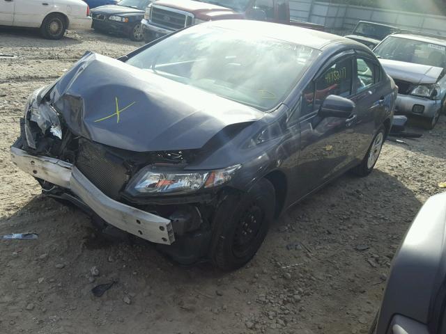 19XFB2F56EE228408 - 2014 HONDA CIVIC LX GRAY photo 2