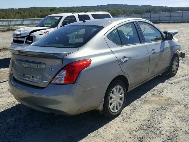 3N1CN7APXDL879764 - 2013 NISSAN VERSA S GRAY photo 4