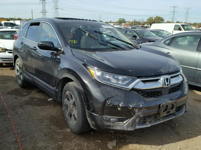 5J6RW2H87HL055223 - 2017 HONDA CR-V EXL BLACK photo 1