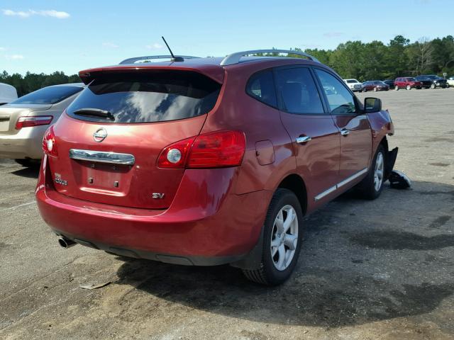 JN8AS5MT7BW150563 - 2011 NISSAN ROGUE S RED photo 4