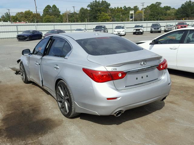 JN1BV7AP8FM344985 - 2015 INFINITI Q50 BASE SILVER photo 3