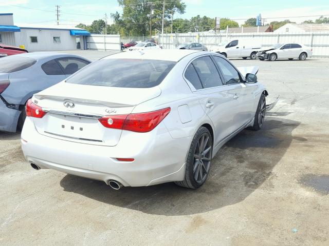 JN1BV7AP8FM344985 - 2015 INFINITI Q50 BASE SILVER photo 4