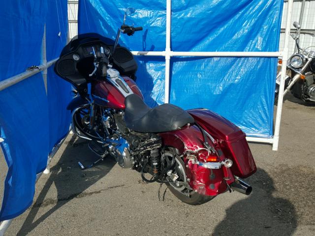 1HD1KHC39HB632271 - 2017 HARLEY-DAVIDSON FLTRX ROAD BURGUNDY photo 3