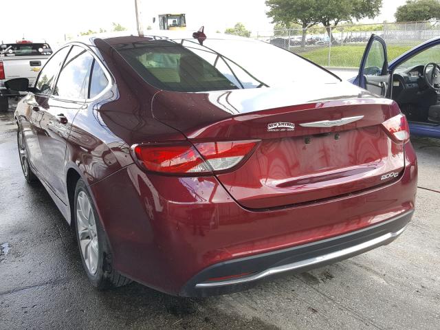 1C3CCCCB5GN108263 - 2016 CHRYSLER 200 C RED photo 3