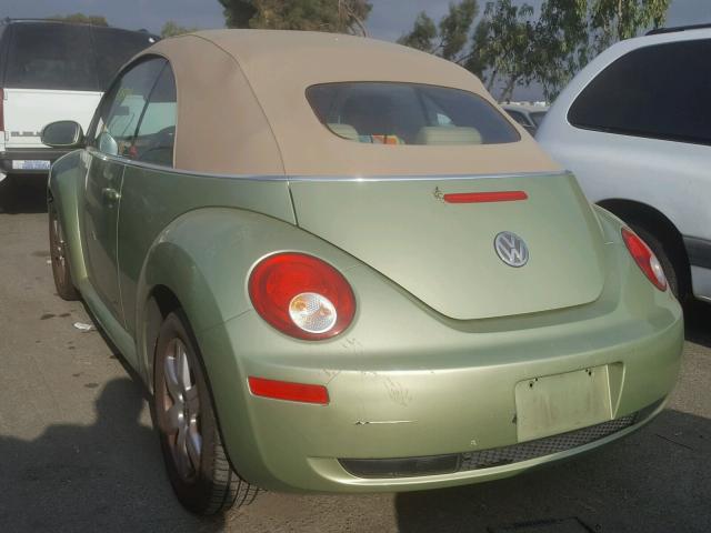 3VWRG31Y77M414499 - 2007 VOLKSWAGEN NEW BEETLE 绿色 照片 3