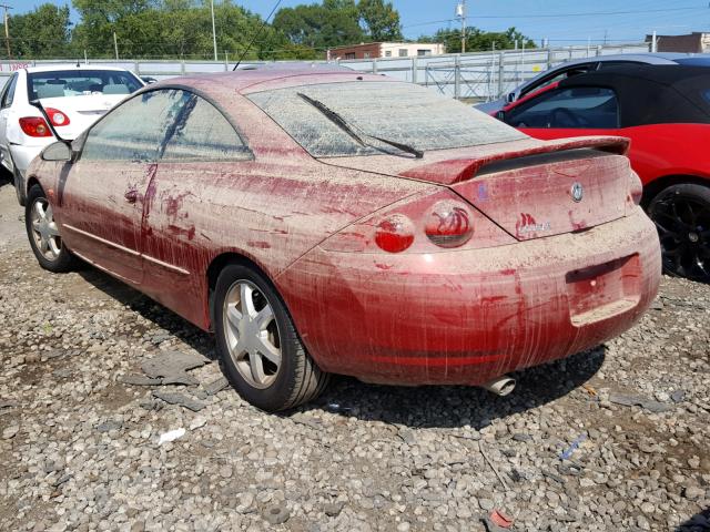 1ZWFT61L7X5624090 - 1999 MERCURY COUGAR V6 RED photo 3