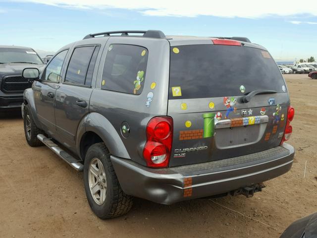 1D4HB48D35F553728 - 2005 DODGE DURANGO SL GRAY photo 3