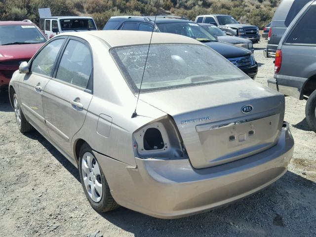 KNAFE222895618704 - 2009 KIA SPECTRA EX GOLD photo 3