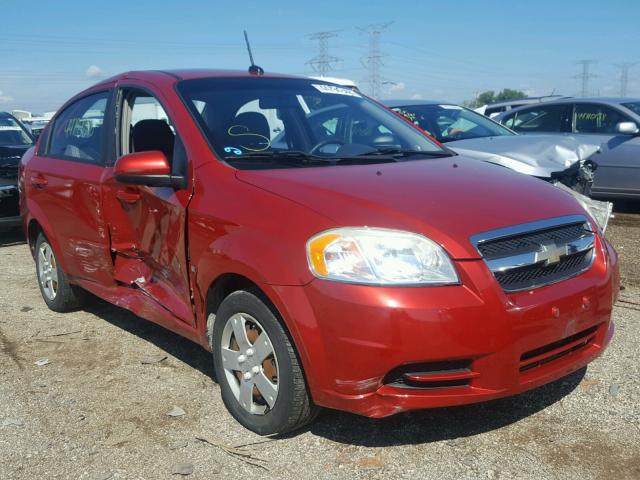 KL1TD56E89B404562 - 2009 CHEVROLET AVEO LS RED photo 1