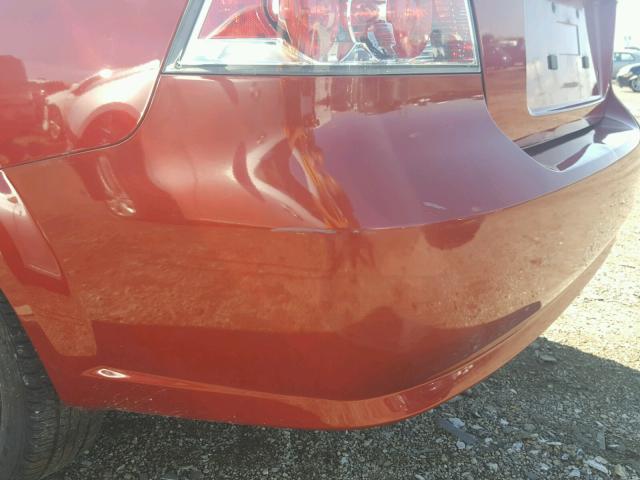 KL1TD56E89B404562 - 2009 CHEVROLET AVEO LS RED photo 9