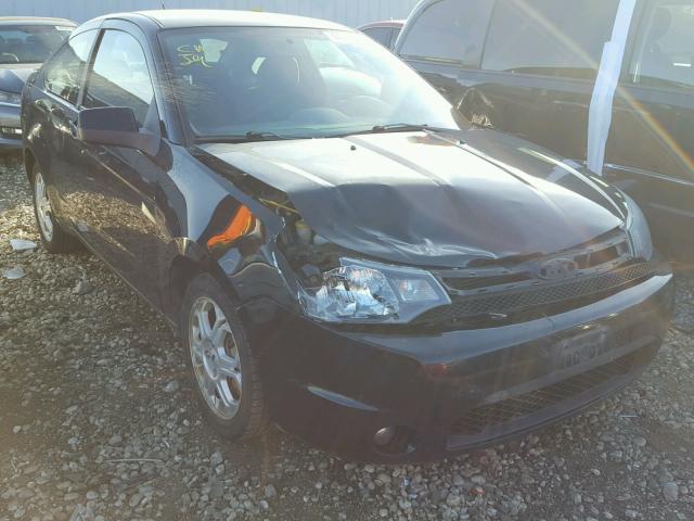 1FAHP32N09W201034 - 2009 FORD FOCUS SE BLACK photo 1