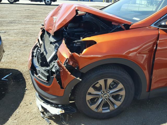 5XYZU3LB7DG004248 - 2013 HYUNDAI SANTA FE S ORANGE photo 9