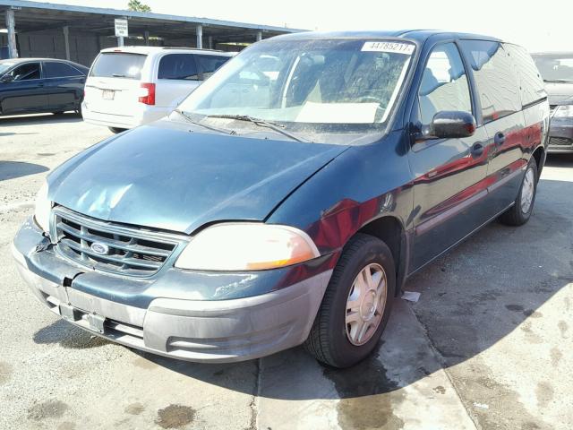 2FMZA5143YBC91215 - 2000 FORD WINDSTAR L GREEN photo 2